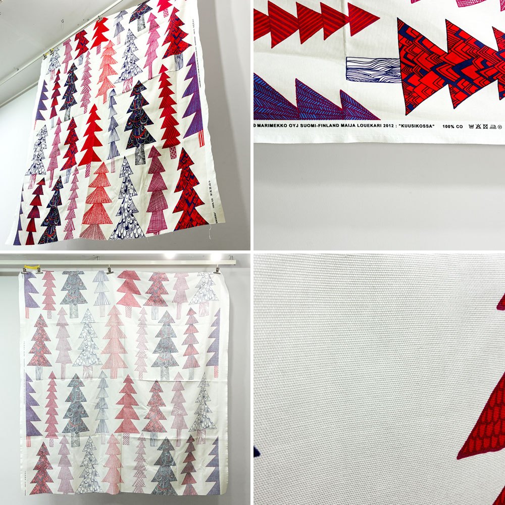 マリメッコ marimekko クーシコッサ Kuusikosssa もみの木 ファブリック 生地 Maija Louekari 北欧雑貨 約150×156cm ●