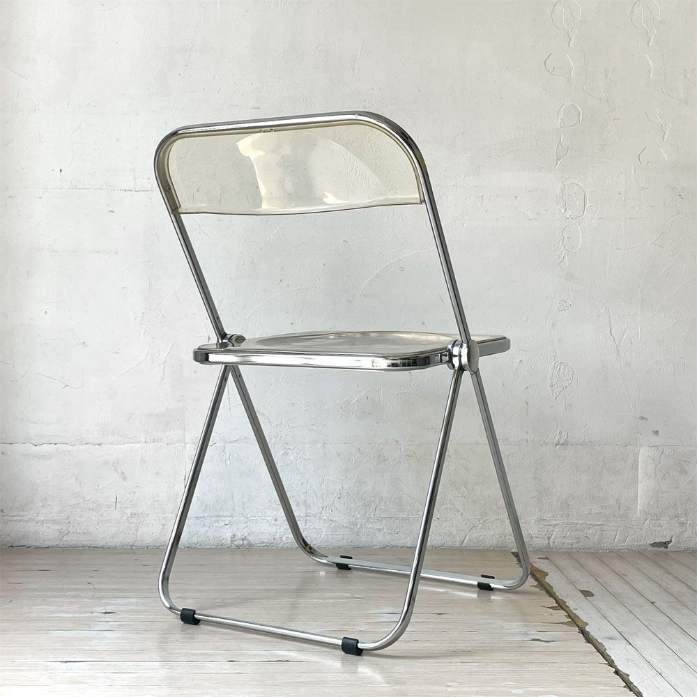 アノニマカステッリ ANONIMA CASTELLI プリアチェア PLIA チェア クリア クロームフレーム 折り畳み ジャンカルロ・ピレッティ イタリア A ★