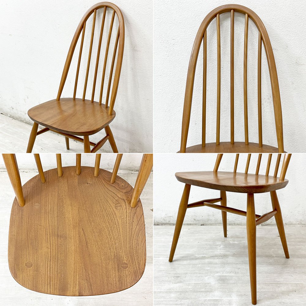 アーコール Ercol クエーカー チェア ダイニングチェア UKビンテージ エルム×ビーチ材 ナチュラル 英国家具 ●