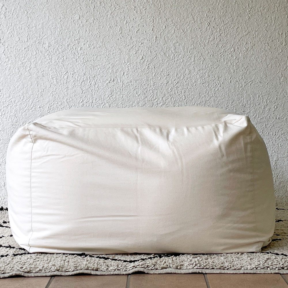 無印良品 MUJI 体にフィットするソファ ビーズクッション オフホワイト 定価15,980円 良品 A ◇