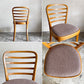 トーネット THONET ライターチェア leiter chair ダイニングチェア ベントウッド ラダーバック ファブリックシート 木製 W44cm ビンテージ ■