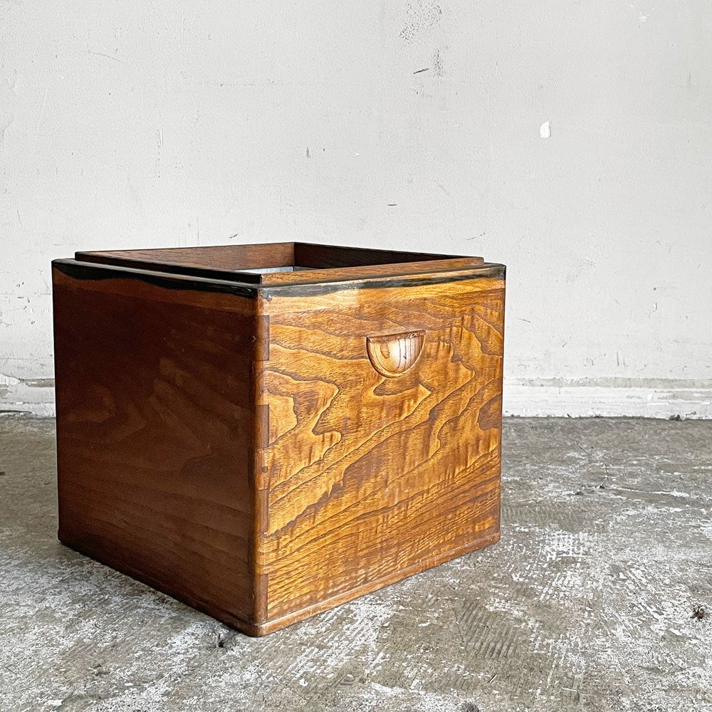 ジャパンビンテージ Japan Vintage 角火鉢 手あぶり火鉢 古道具 民芸家具 ■