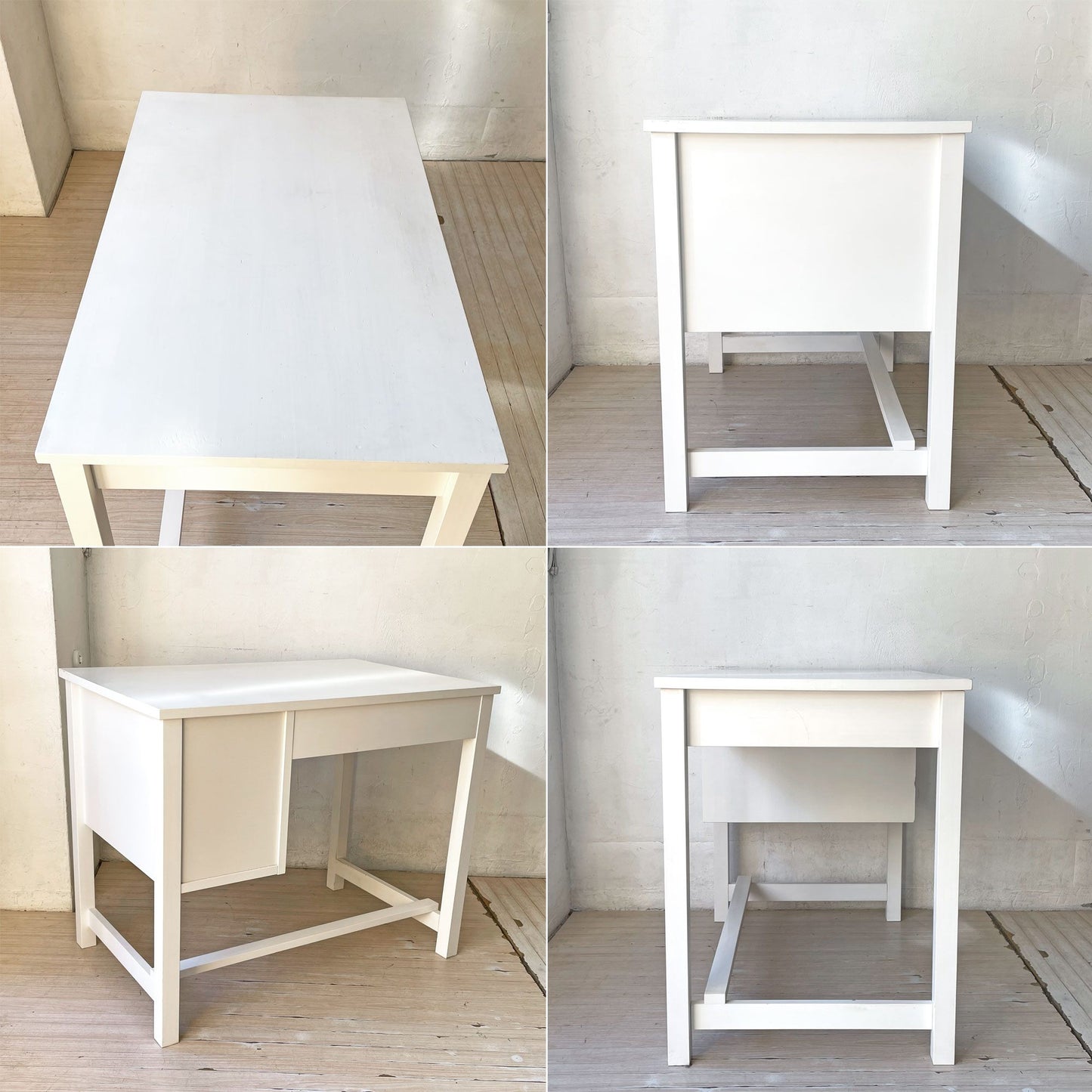 モモナチュラル Momo natural シエル CIELE クレフデスク CLEF DESK パイン材 ホワイトペイント ★