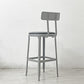 リオン LYON ファクトリー チェア FACTORY CHAIR カウンターチェア グレー バックレスト クッション PVCレザー 座面高69cm パシフィックファニチャーサービス P.F.S取り扱い D ●