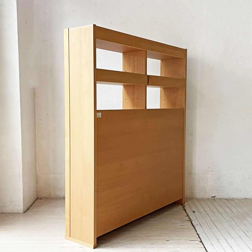 アクタス ACTUS アクタスキッズ エコール ECOLE オープンシェルフ ブックシェルフ W110cm アルダー材 ナチュラル 廃盤 ★