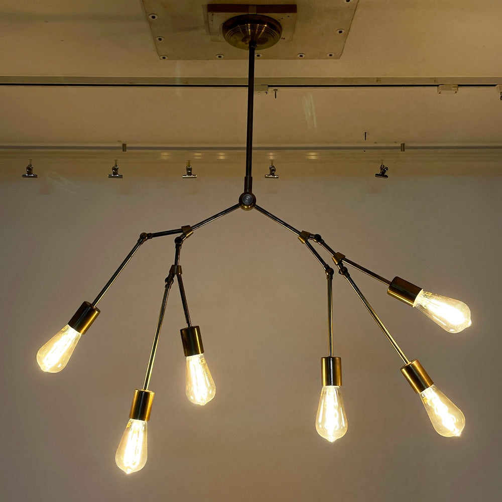 アクメファニチャー ACME Furniture ソリッドブラスランプ SOLID BRASS LAMP 6アームシャンデリア 6ARM CHANDELIER 真鍮 シーリングライト ミッドセンチュリー インダストリアル レトロスタイル ●