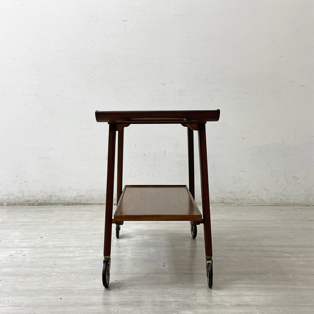 オパールメーベル Opal Möbel ドイツビンテージ German Vintage チーク材 キッチンワゴン カート W74cm 北欧スタイル ●
