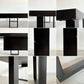 かなでもの KANADEMONO ザ・テーブル THE TABLE Black Steel デスク W240×D70cm ラバーウッド ブラックブラウン スクエアレッグ 配線孔＆ティッシュボックストレイ付 合計定価￥138,500- 〓