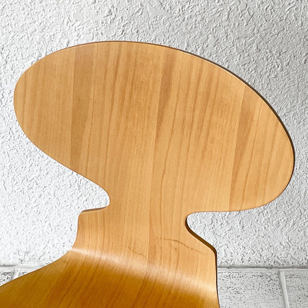 フリッツハンセン Fritz Hansen アントチェア 4本脚 ナチュラルビーチ ラッカー アルネ・ヤコブセン 北欧家具 A ◇
