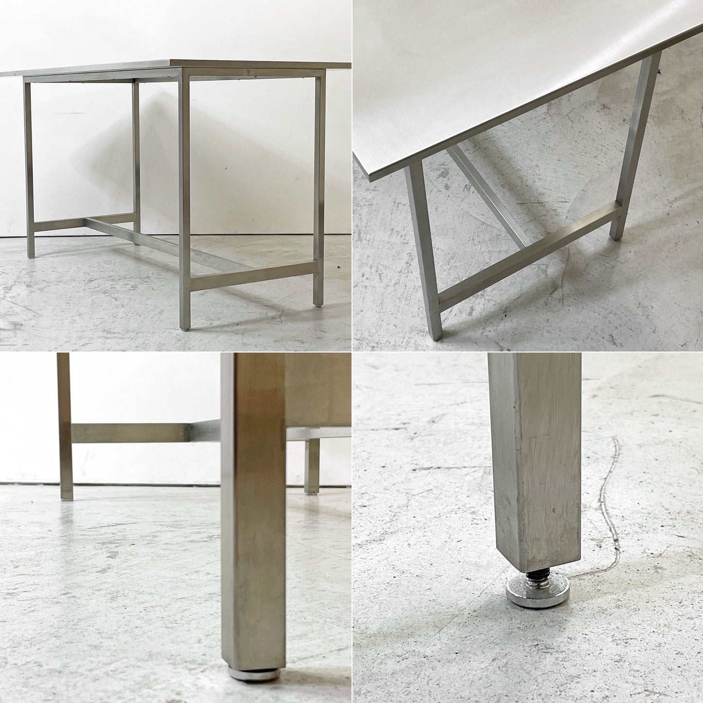 ステンレス ワークテーブル Stainless Steel Work Table 作業台 ワークテーブル デスク シェルフ 店舗什器 調理台 厨房 工業系 ●