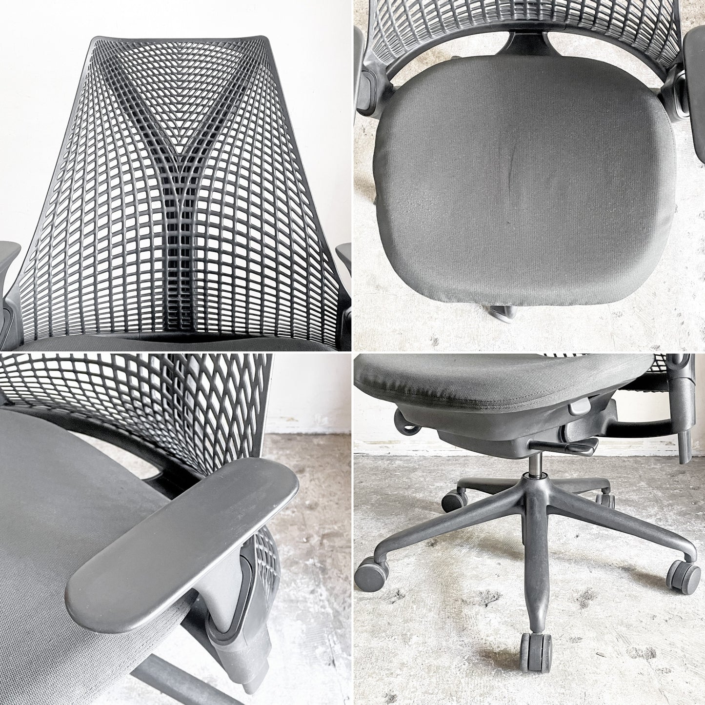 ハーマンミラー Herman Miller セイルチェア SAYL Chair デスクチェア 旧モデル イヴ・ベアール ブラック 2013年製 モダンデザイン ■