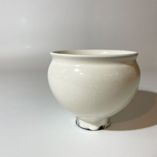 鈴木環 ピジョンカップ M 現代作家 陶芸家 ホワイト 小鉢 器 C ★