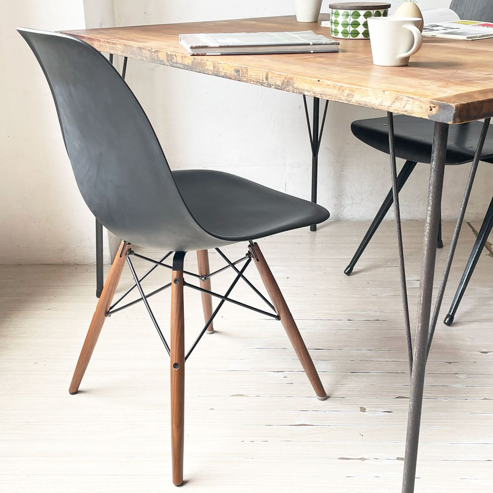 ハーマンミラー Herman Miller サイドシェルチェア ポリプロピレン製 ブラック ドゥエルレッグ C&R イームズ ミッドセンチュリー ★