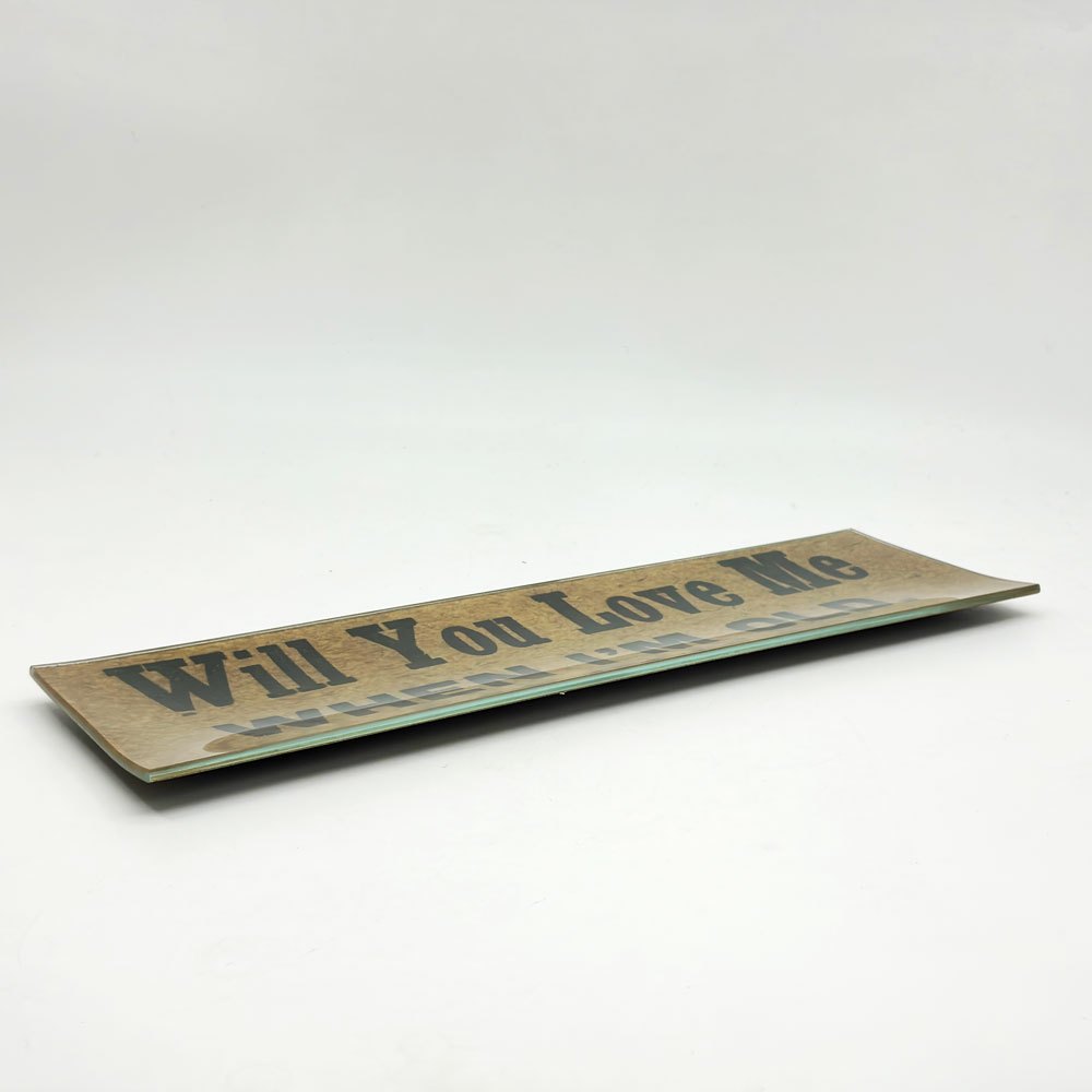 ジョンデリアン JOHN DERIAN デコパージュプレート Will You Love Me When I'm Old 飾り皿 ニューヨーク H.P.FRANCE 取扱 ●