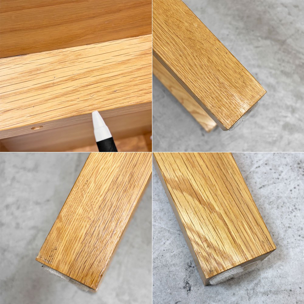 無印良品 MUJI リアルファニチャー REAL FURNITURE ダイニングテーブル オーク材 シンプル ナチュラルテイスト W165cm ●