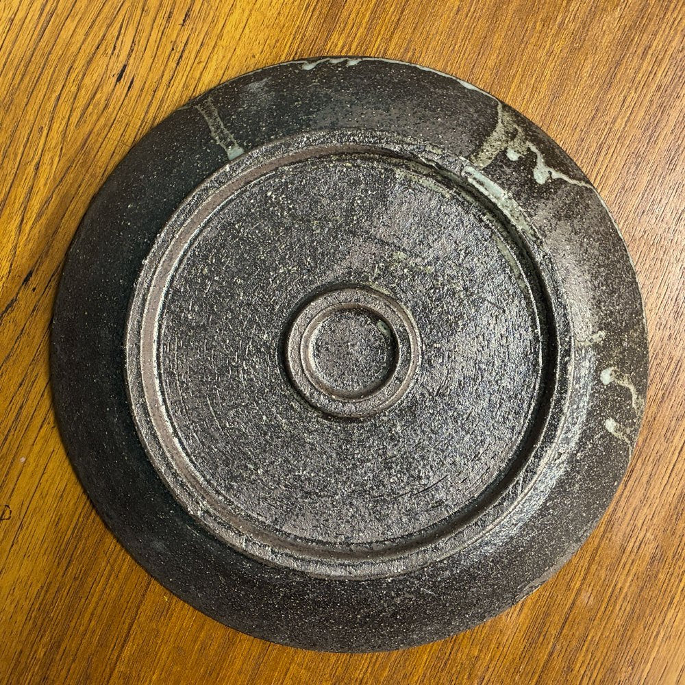 池田大介 ヘリンボーン 8寸皿 プレート ケーキ皿 Φ25.5cm 現代作家 三島手 陶器 大皿 丸皿 盛り皿 和食器 ◎