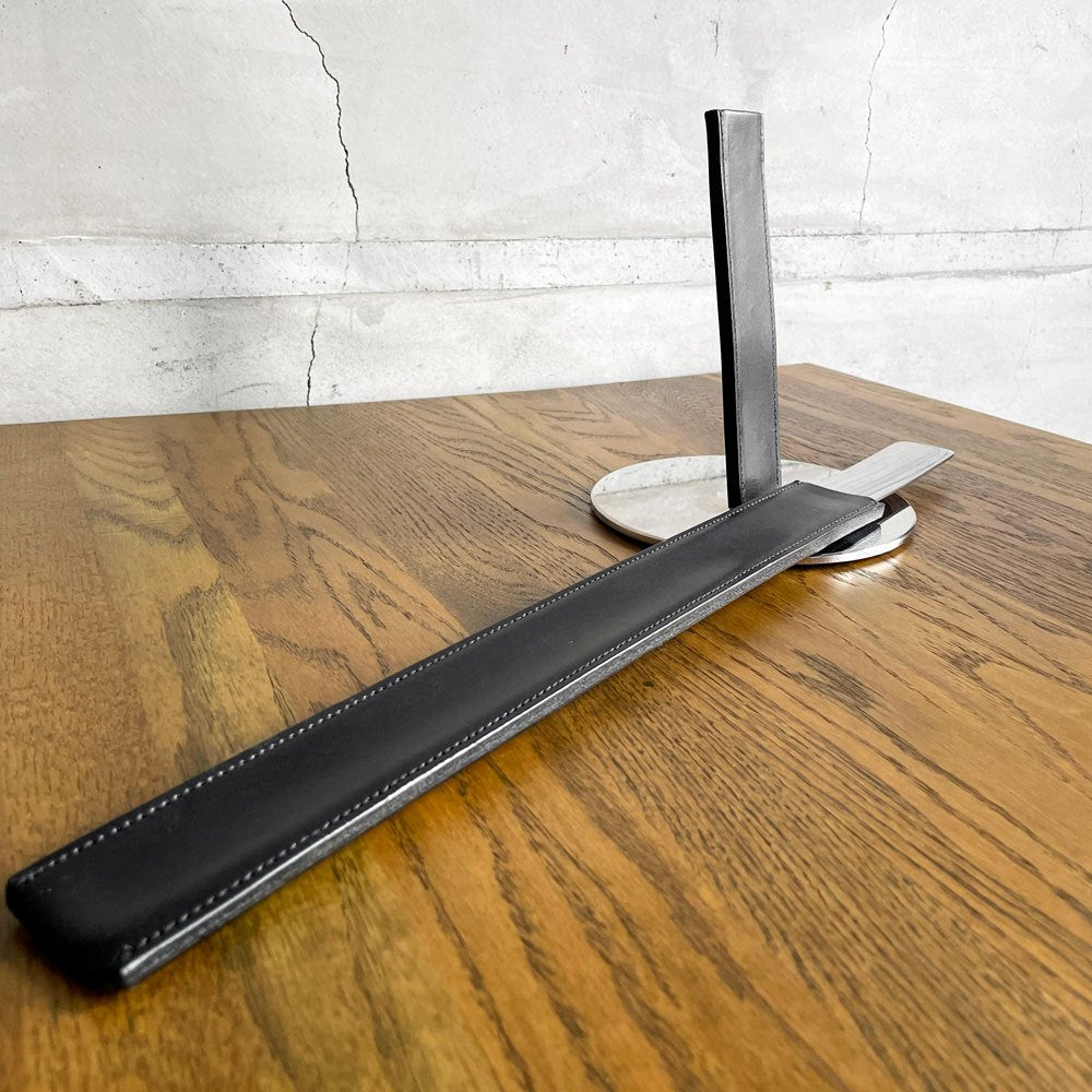 カッシーナイクスシー CASSINA ixc. シューホーン Shoehorn 靴べら 本革 レザー ブラック ステンレス グエナエル・ニコラ ♪