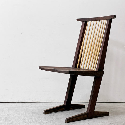 桜製作所 CN101 コノイドチェア CONOID CHAIR ダイニングチェア ウォールナット無垢材 × タモ材 ジョージ・ナカシマ George Nakashima 焼印有 ●