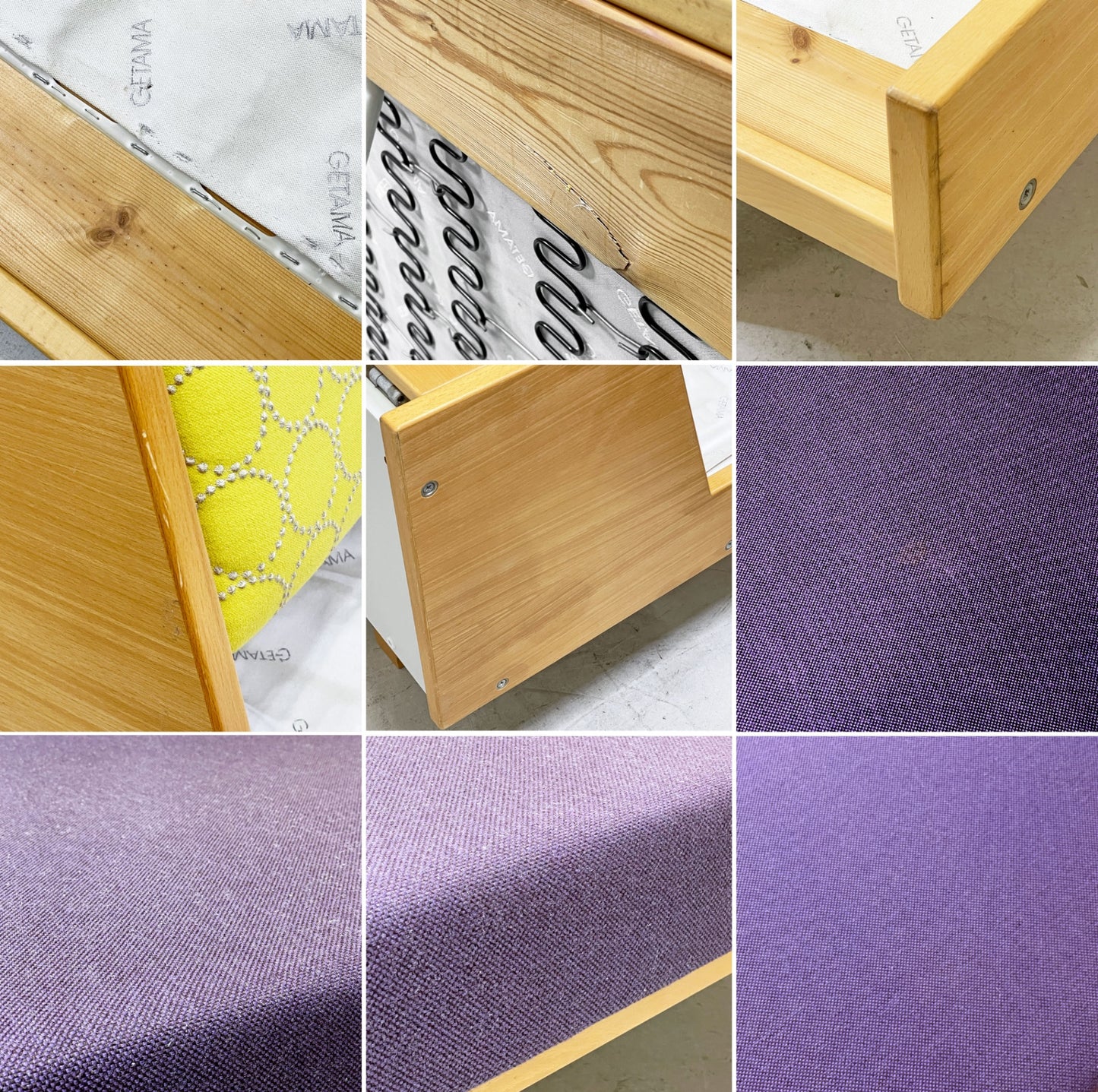 ゲタマ GETAMA GE258 デイベッド 3Pソファ ビーチ材 角脚 ミナペルホネン ドップ タンバリン ウレタンクッション ビンテージ ハンス.J.ウェグナー デンマーク 北欧家具 ●