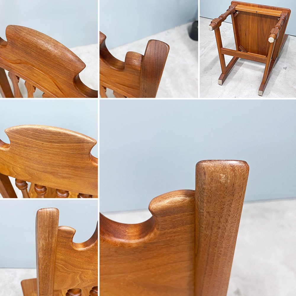 ノックオンウッド Knock on wood コロニアル ハイバックチェア1 ダイニングチェア ウォールナット無垢材 クラシカルデザイン B ◎