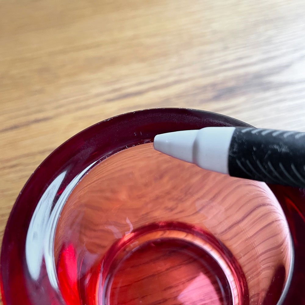 イッタラ iittala マリメッコ marimekko キビ kivi キャンドルホルダー レッドガーネット 60mm ヘイッキ・オルヴォラ フィンランド  廃番カラー ♪