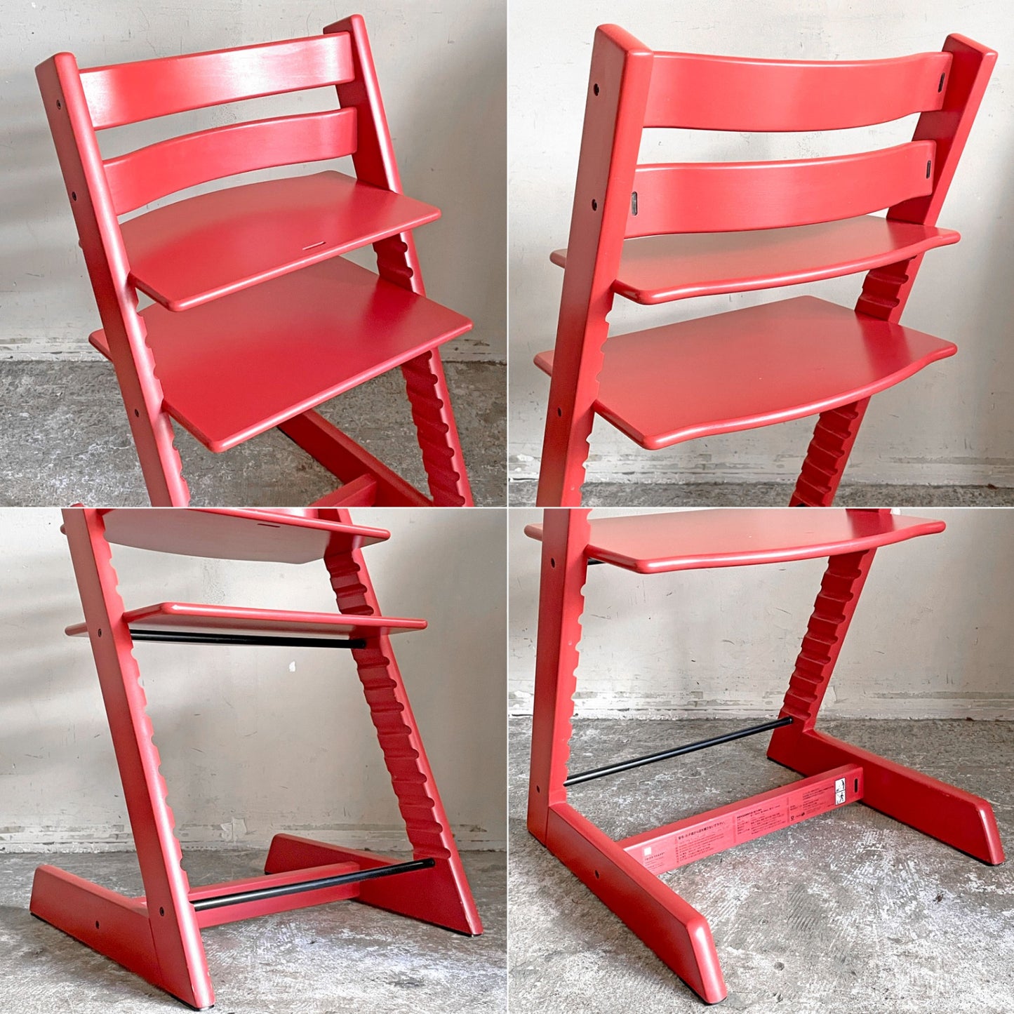 ストッケ STOKKE トリップトラップ TRIPP TRAPP ベビーチェア キッズチェア レッド S/N6～ ノルウェー 北欧家具 ■