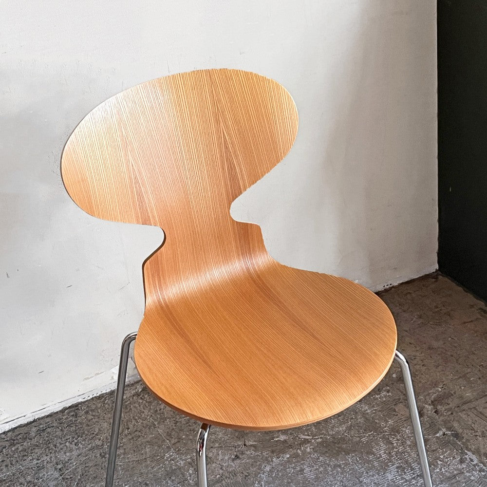フリッツハンセン Fritz Hansen アントチェア ANT CHAIR 4本脚 エルム材 ナチュラル 2013年製 アルネ・ヤコブセン デンマーク 北欧家具 ■