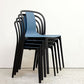 ヴィトラ Vitra ベルヴィルチェア Belleville Chair ダイニングチェア スタッキングチェア シーブルー ロナン & エルワン・ブルレック 4脚セット A ●