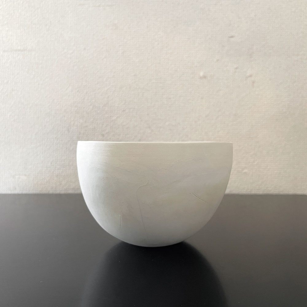内田鋼一 Kouichi Uchida ホワイトボウル White Bowl 碗 マット釉 Φ12cm サインあり 現代作家 ◎