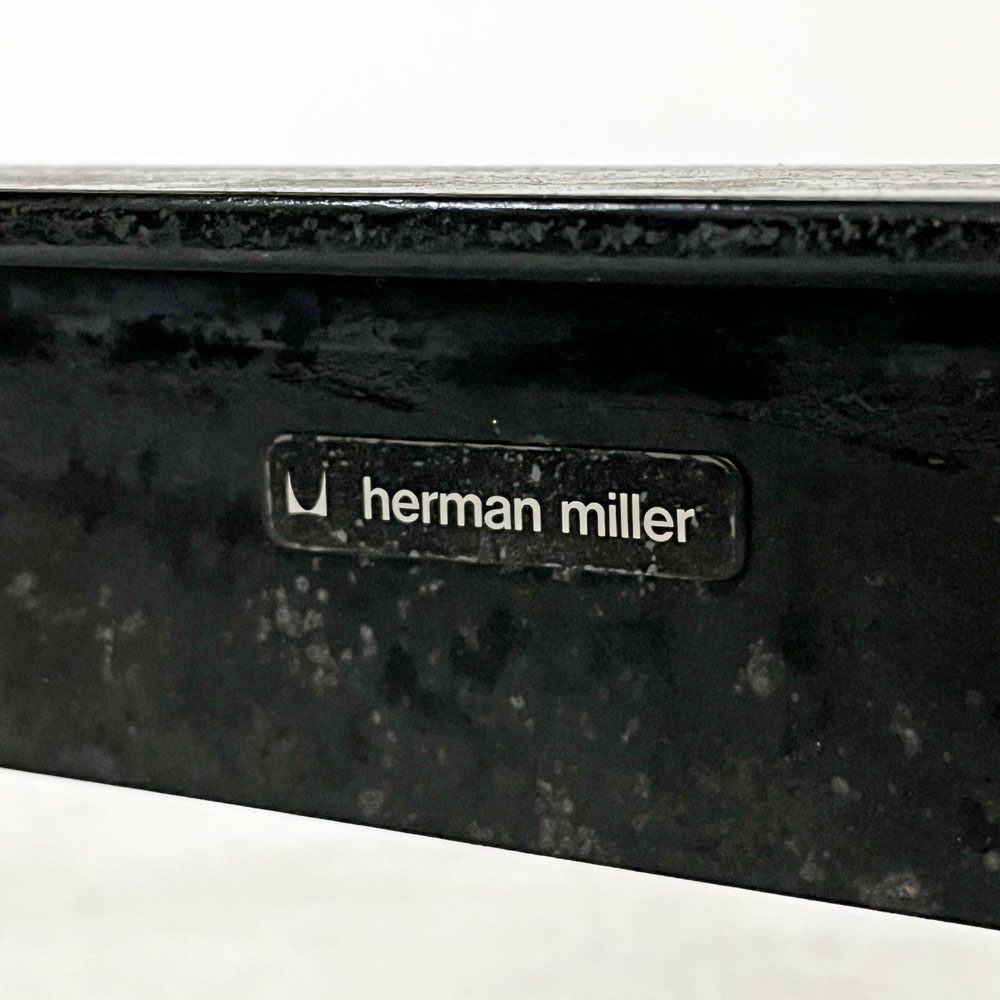 ハーマンミラー Herman Miller ビンテージ エアポートベンチ タンデムシート 4連 アームシェル 2nd ファブリック 新品張替え済 イームズ 希少 ●