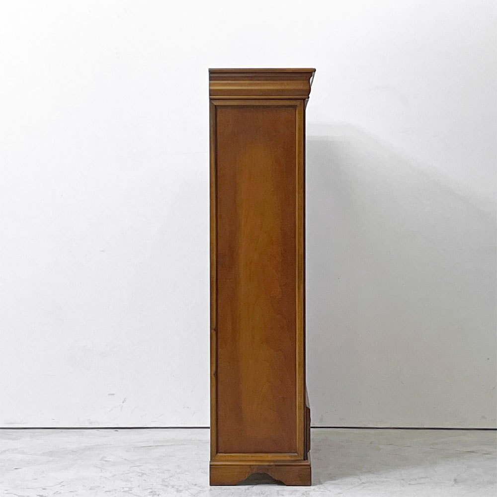 ヨーロピアンクラシカルデザイン  European Classical Design ブックケース 2ドロワー＋シークレットドロワー 本棚 飾り棚 オープンシェルフ ●