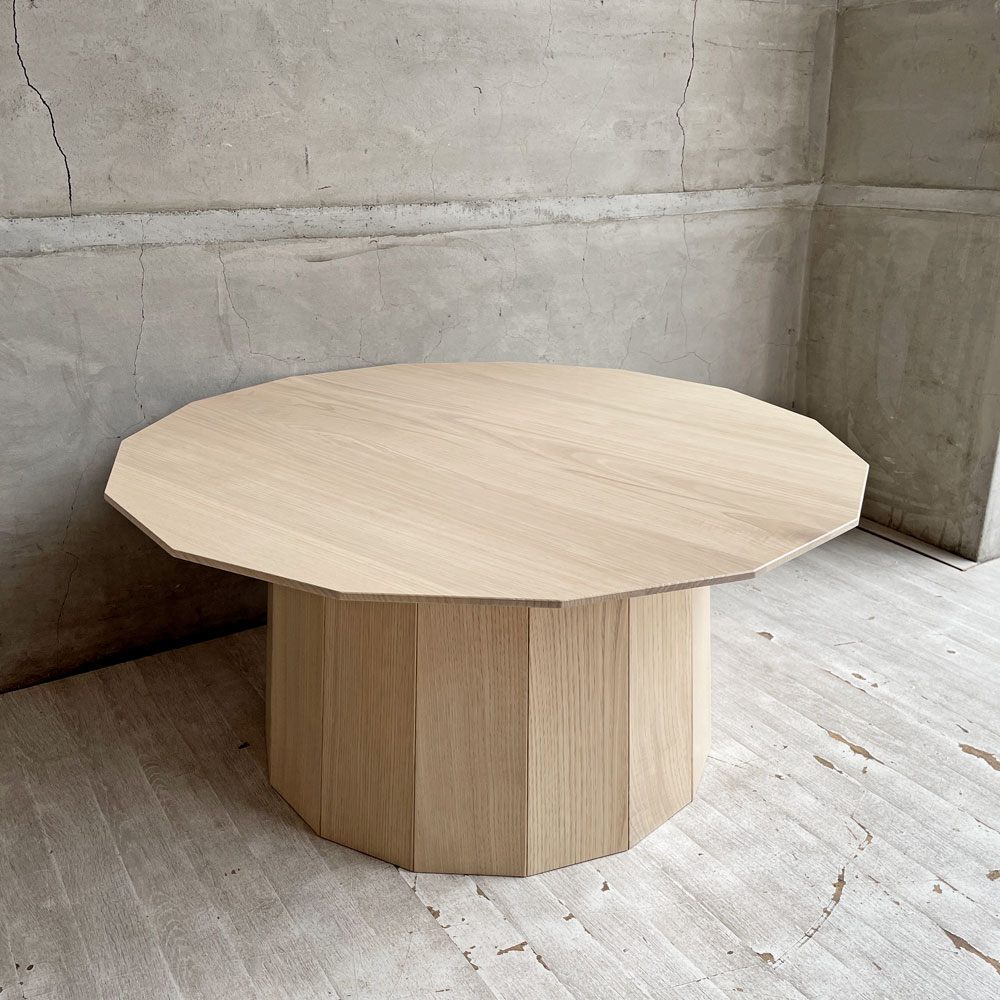 カリモクニュースタンダード Karimoku カラーウッドプレーン ラージ ローテーブル COLOUR WOOD PLAIN Large ショルテン ＆ バーイングス  国産クリ材 14角形 ナチュラル 定価￥85,800- ♪