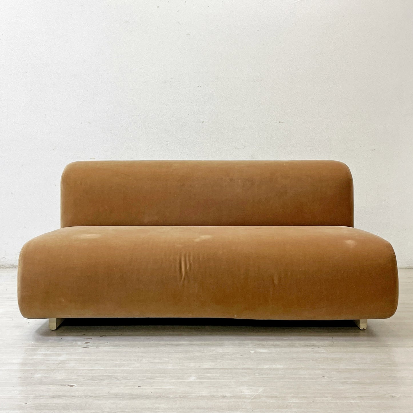 ノル Knoll スザンヌソファ Suzanne sofa 2pソファ 2人掛け モケット生地 ライトブラウン 高浜和秀 ●