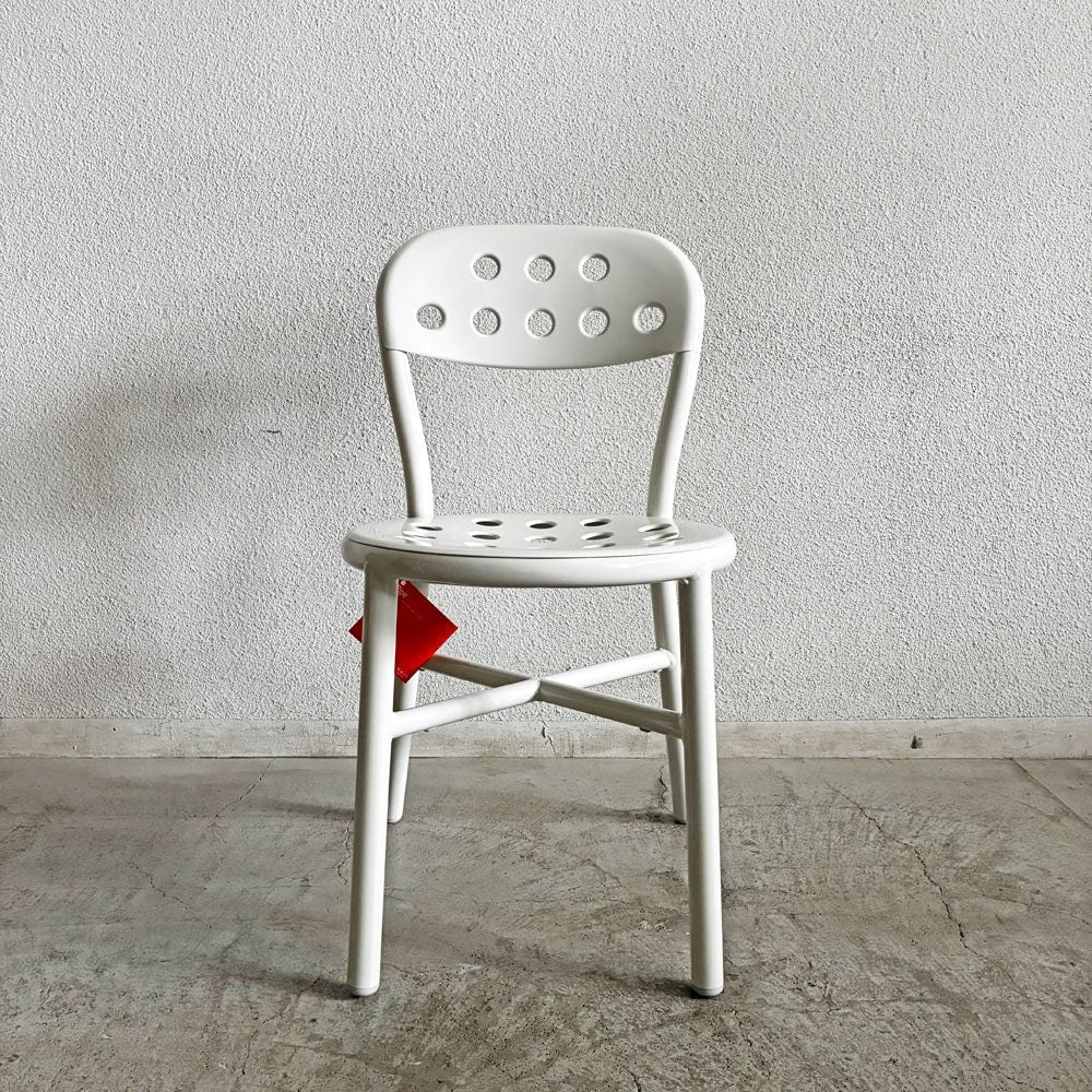 マジス MAGIS パイプチェア Pipe Chair ダイニングチェア パンチングシート アームなし ホワイト 屋外使用可 ジャスパー・モリソン 未使用品 定価￥90,200- 〓