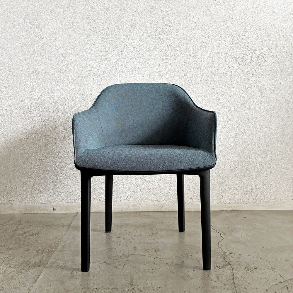 ヴィトラ Vitra ソフトシェルチェア Softshell Chair アームチェア ファブリック ブルー系 4レッグベース ロナン＆エルワン・ブルレック 未使用品 定価￥111,100- 〓