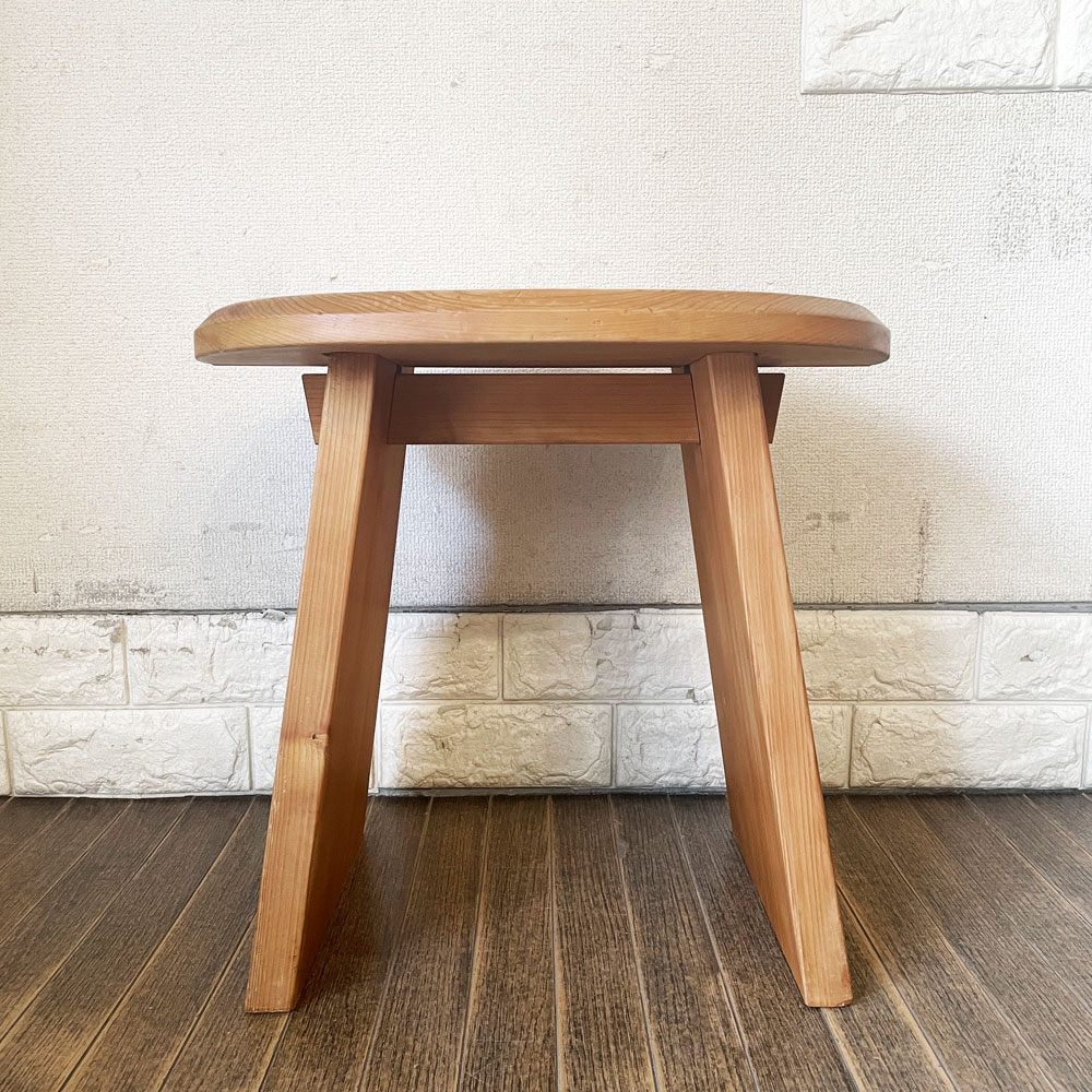 モア・トゥリーズ・デザイン more trees design スツール シングル W42cm ヒノキ無垢材 Jasper Morrison + 熊野亘 定価￥14,300- ◎