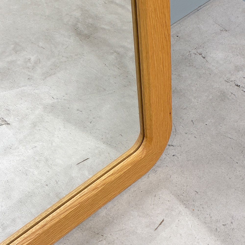 モーブレーワークス MOBLEY WORKS 大型ウォールミラー ハンギングミラー オーク無垢材 幅100cm 高さ185cm 店舗什器 ◎