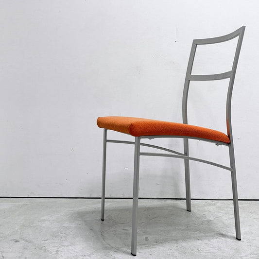 ● カリガリス Calligaris ダイニングチェア ファブリック スチール オレンジ系 シルバー イタリア モダンスタイル A