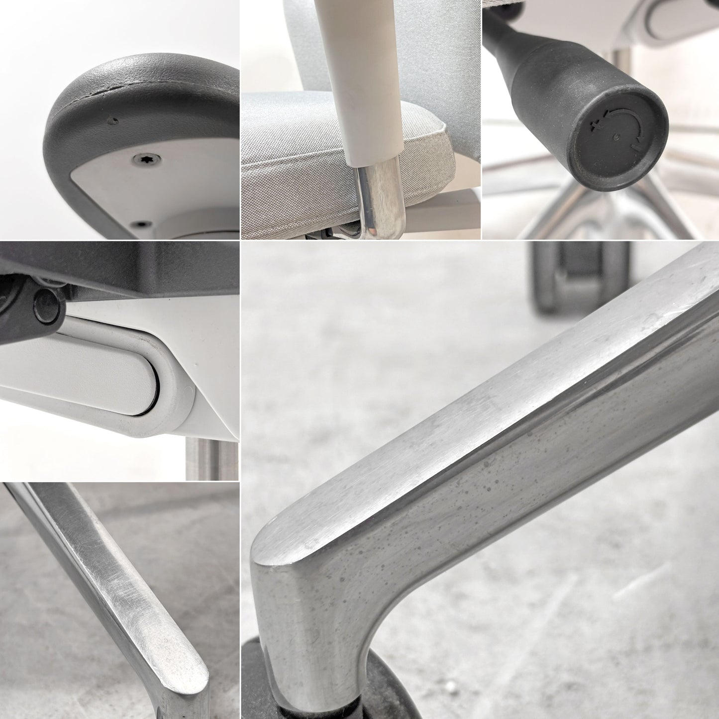 ヴィトラ vitra IDトリム ID Trim オフィスチェア デスクチェア ファブリックシート ライトグレー系 ハイバック 2Dアームレスト アントニオ・チッテリオ 参考定価￥209,000- ●