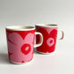 マリメッコ marimekko ウニッコ UNIKKO マグカップ 70周年記念 ピンク 赤 ペアマグ 250ml 北欧雑貨 ♪