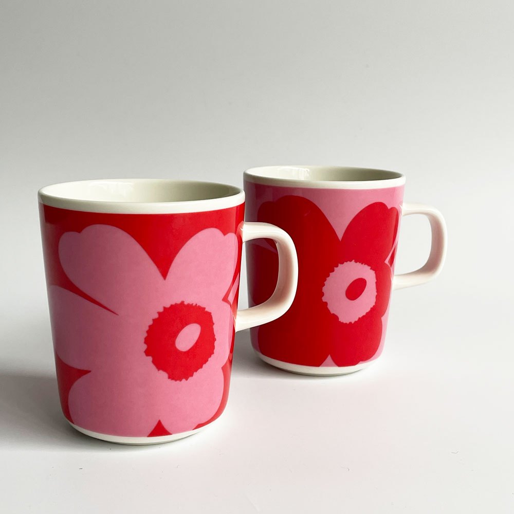 マリメッコ marimekko ウニッコ UNIKKO マグカップ 70周年記念 ピンク 赤 ペアマグ 250ml 北欧雑貨 ♪