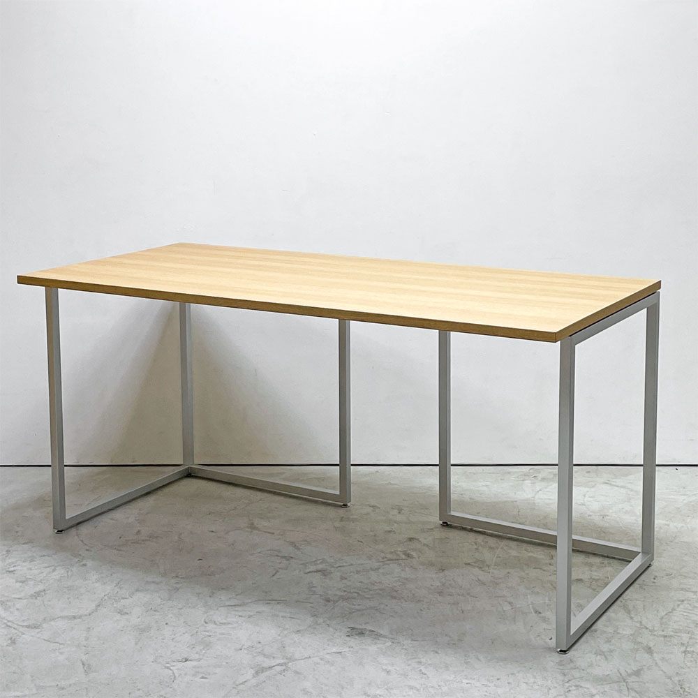 ビスレー BISLEY デスクプラン DESK PLAN Lフット ワーキングテーブル デスク オーク メラミン天板 スチール脚 W150cm イギリス ●