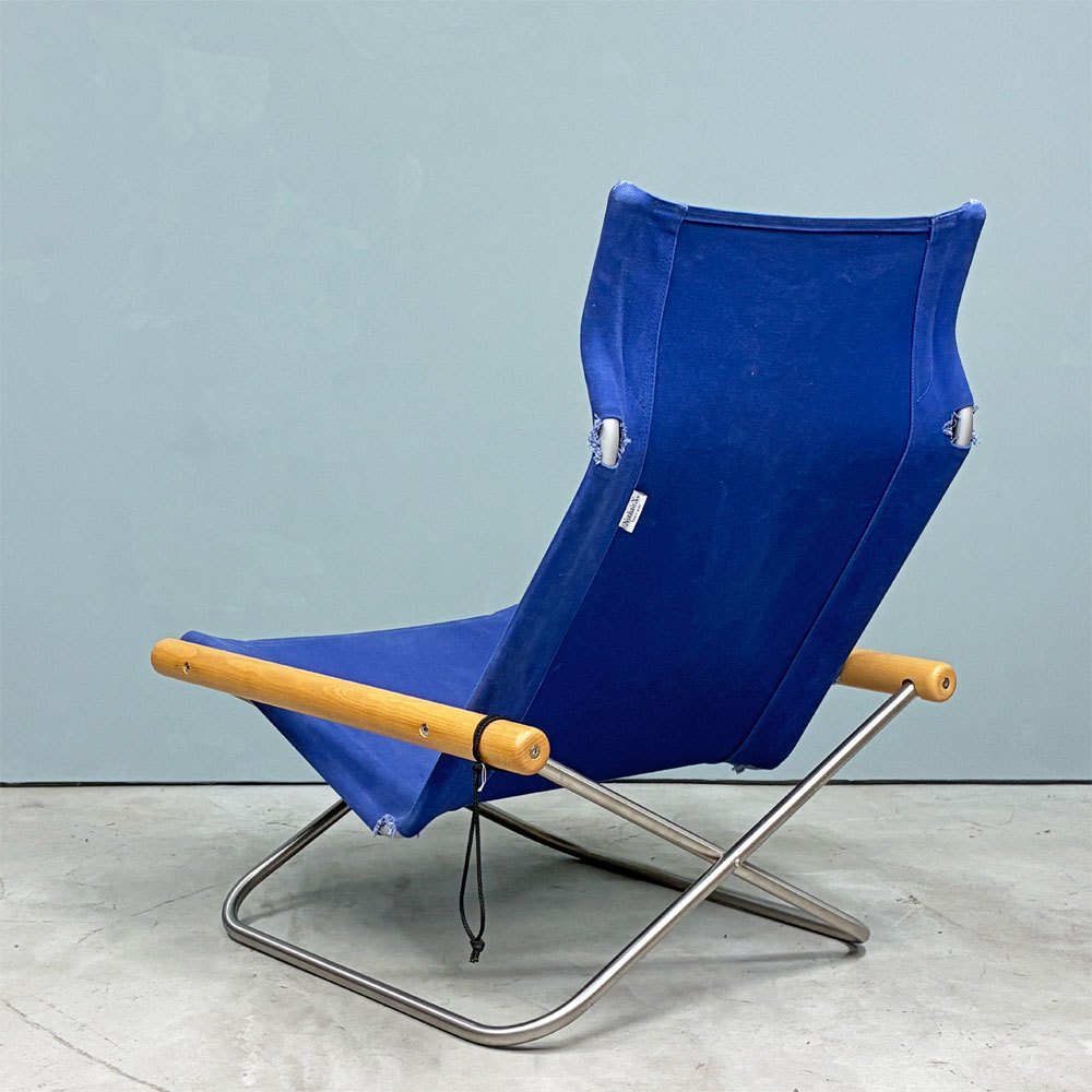 ニーチェア エックス NY chair X フォールディングチェア 折り畳みチェア ラウンジチェア ブルー 新居猛 MoMA  ◎