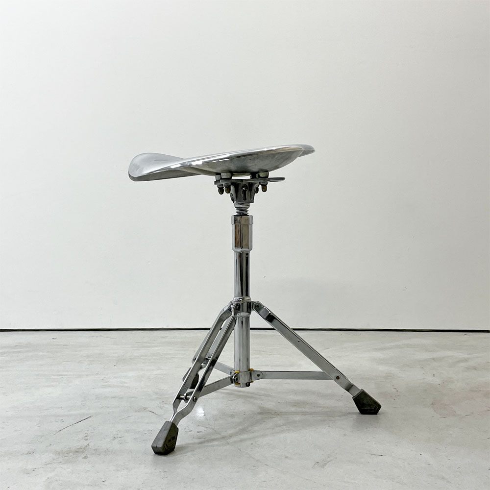 ダルトン DULTON X2 ビートスツール BEAT STOOL 回転式 無段階高さ調節 スチール クローム 折り畳み 廃番 A ●