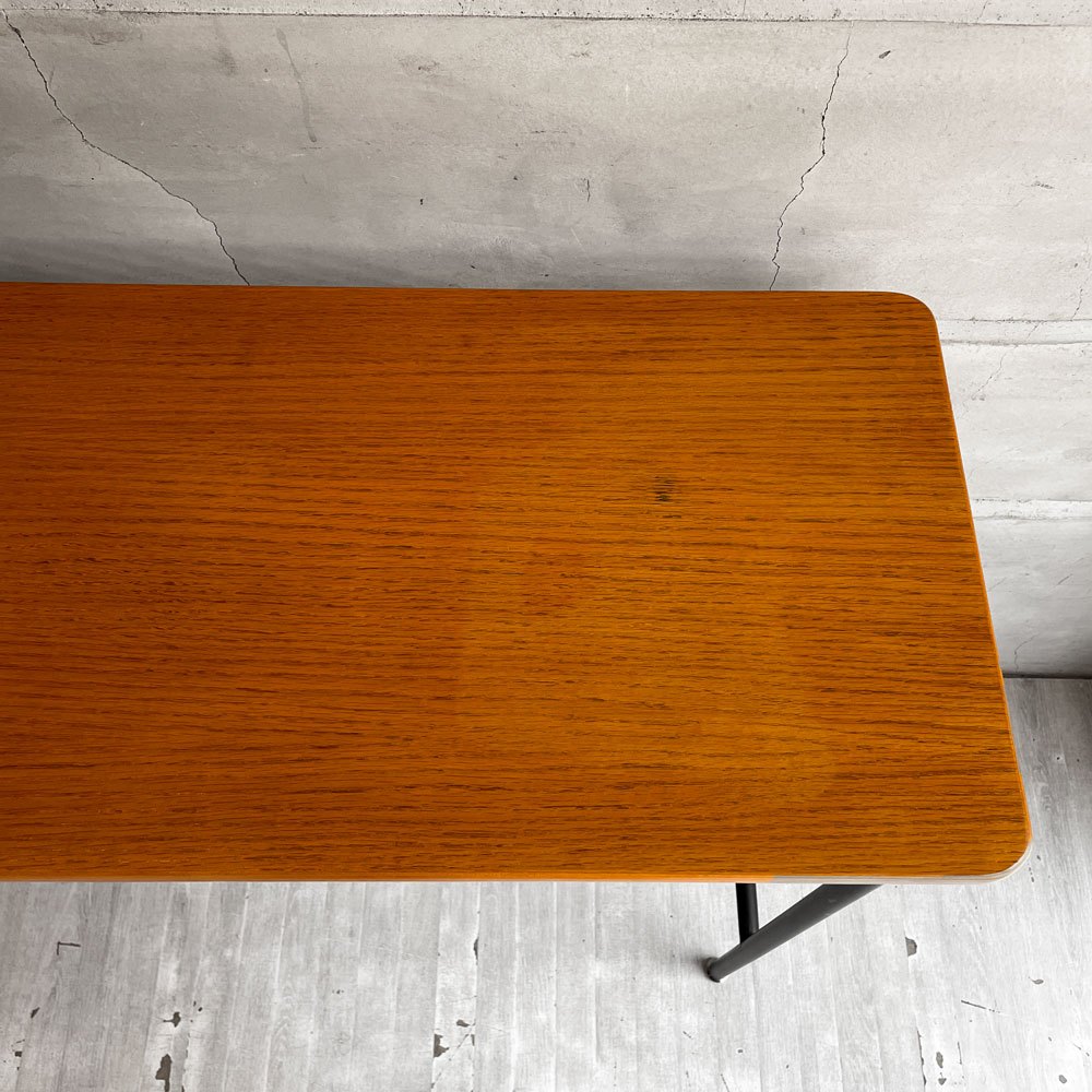 ウニコ unico スクーラ SKOLA カウンターデスク ワークテーブル オーク材  ブラックスチール  W110cm ラック付き ノスタルジックデザイン 廃番 ♪