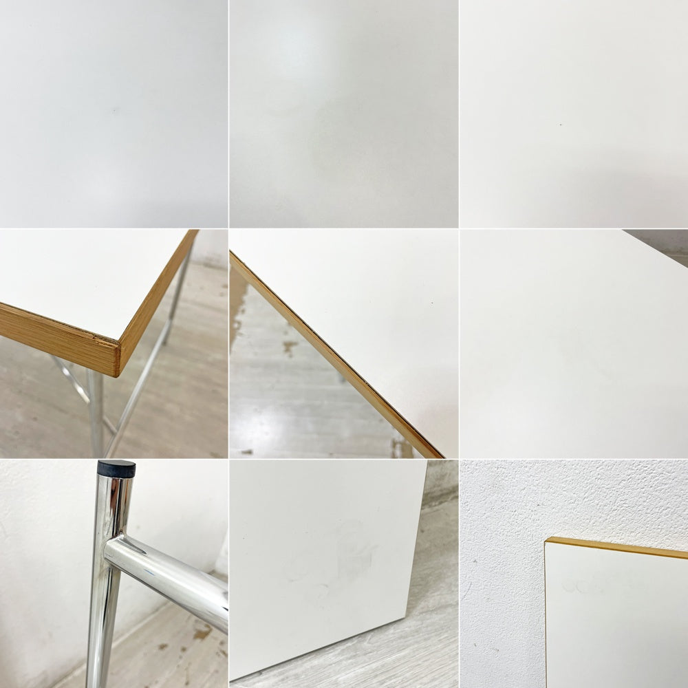 リチャード ランパート RICHARD LAMPERT アイアーマン テーブル Eiermann Table デスク 120cm クロームフレーム 高さ調整機能付き メトロクス取り扱い ドイツ ●