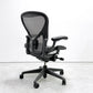 ハーマンミラー Herman Miller アーロンチェア デスクチェア リマスタード ライト Bサイズ グラファイトベース ビル・スタンフ ＆ ドン・チャドウィック ポスチャーフィット B ●