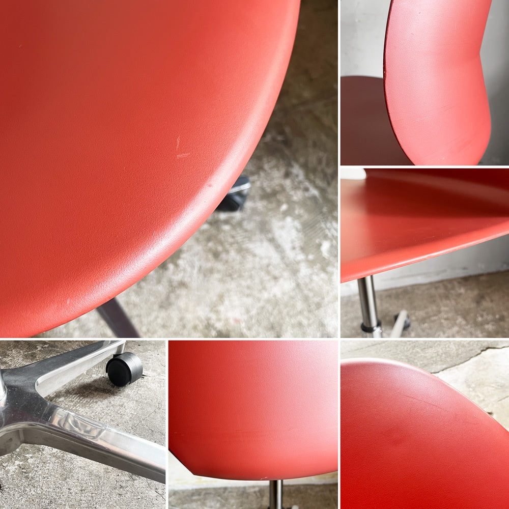 フリッツハンセン Fritz Hansen エヌゼロツー N02 リサイクルチェア キャスターチェア デスクチェア ダークレッド 佐藤オオキ nendo 参考定価￥91,080- ■
