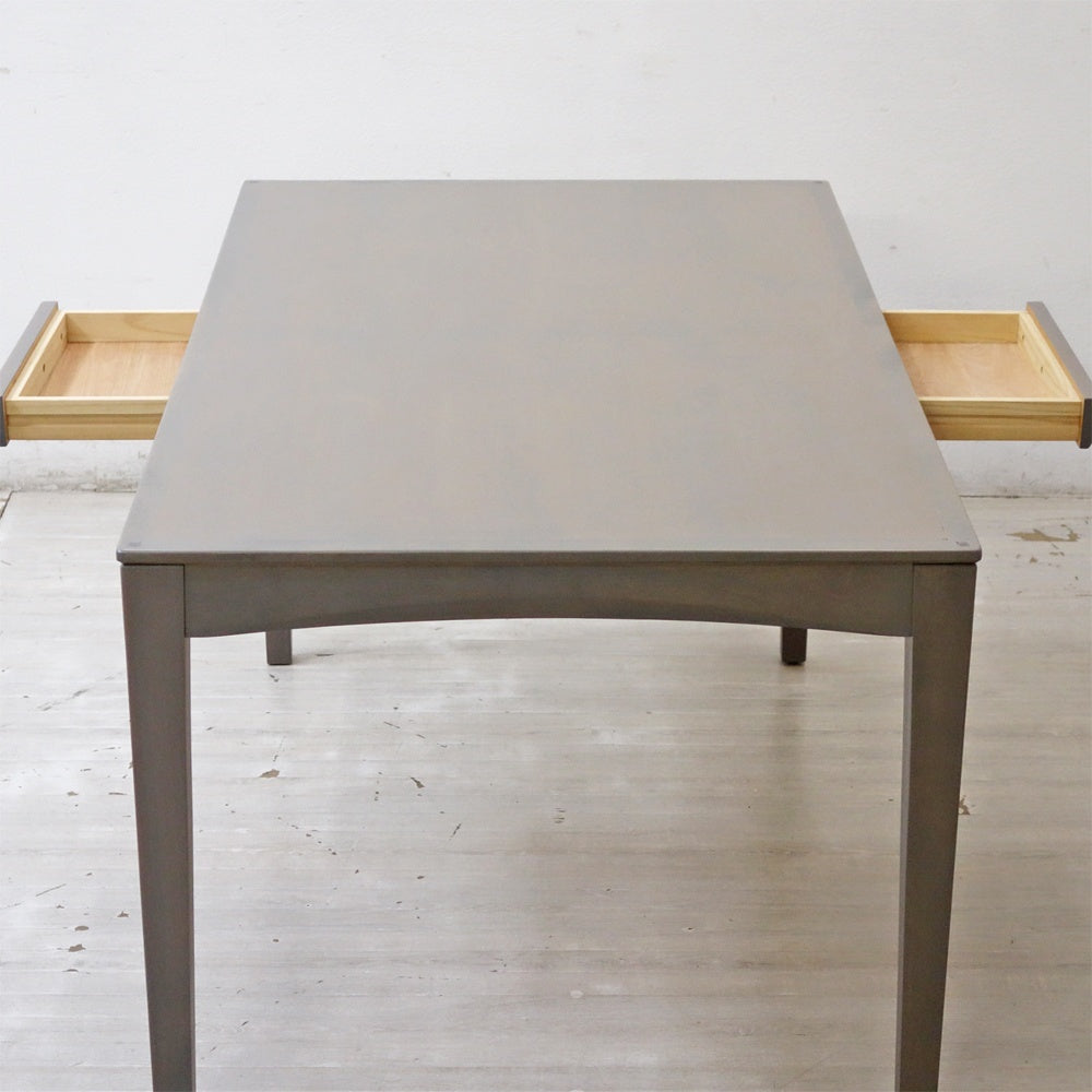 アクタス ACTUS エーボスコ2 A-BOSCO2 ダイニングテーブル 再塗装品 抽斗2杯 ニヤトー材 W135cm 朝日木材加工 ●