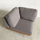 マスターウォール MASTERWAL デニッシュソファ DANISH SOFA コーナーソファ ファブリック ウォールナット無垢材 アカセ木工 展示美品 〓